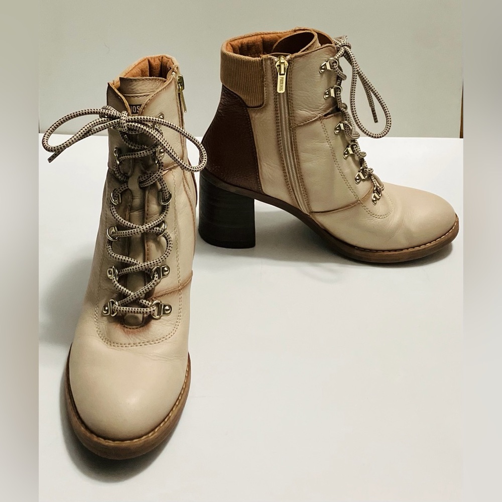 Pikolinas Pompeya leather high heel ankle boots